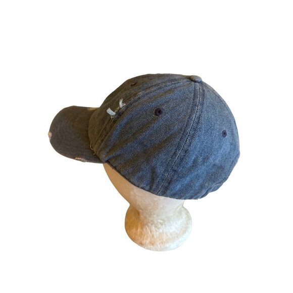 KBETHOS Distressed Denim Cap With Heart M N Embroidery Adjustable - Picture 2 of 6